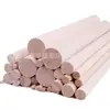 Material para modelo de construcción hecho a mano DIY para niños, palito redondo pequeño, madera maciza, abedul, palito de helado, palito de madera pequeño, palito redondo de madera