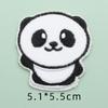 Pegatinas de tela bordadas de panda lindo toalla bordada autoadhesivas tela chaqueta de plumas chaqueta accesorios de ropa parches pegatinas