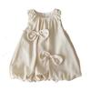 Vestido de tirantes floral lindo con lazo para niñas pequeñas 2026 Nuevo elegante estilo princesa sin mangas de moda