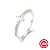 Anillo de Plata de Ley S925 para Mujer, Estilo Coreano, Joyería de Verano Hueca con Incrustaciones de Diamantes, Diseño de Nicho, Dedo Índice, Estilo Ins