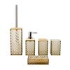 Fabricantes de capa de bambu de diamante de plástico para banheiro, atacado, lavagem de cinco peças, copo de gargarejo para banheiro, conjunto de cinco peças para copo de dente