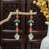 Novos Acessórios Estilo Étnico Chinoiserie Gota d'Água Dinastia Han Presilhas de Orelha Sem Furo Estilo Antigo Brincos Longos com Franjas de Pérolas