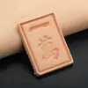 Llavero de Cuero para Mahjong Simple Hecho a Mano de Piel de Vaca Colgante de Llave de Mahjong Cuero Creativo