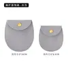 Bolsa oval de microfibra com botão de pressão para joias, bolsa de armazenamento à prova de poeira para joias, anéis, brincos, pulseiras, colares, bolsa de embalagem