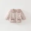 Presente de Natal Crianças Roupas Infantis Roupas de Algodão Outono Inverno Espessado Bebê Criança Pequena Roupa Exterior Jaqueta de Algodão Estilo Coreano Moda Meninas