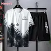 Traje de Verano Estilo Japonés para Hombre al por Mayor en Stock, Conjunto de Dos Piezas con Camisa de Manga Corta y Shorts, Traje Deportivo Casual de Moda para Hombre