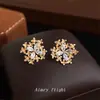 Pendientes de Mariposa Originales con Incrustaciones de Circonita para Primavera y Verano, Pendientes con Aguja Chapada en Plata, Pendientes de Moda de Lujo Ligero para Mujer