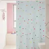 Cortina de chuveiro de banheiro simples estilo coreano, cortina divisória à prova d'água para banheiro e vaso sanitário, instalação sem furos, adequada para todas as estações
