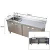 Gabinete de Acero Inoxidable para Fregadero de Cocina, Gabinete con Fregadero, Gabinete con Encimera Integrada, Placa de Cocina, Banco de Trabajo 304