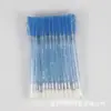 Novo 50 escova de dupla ponta haste de cristal escova de cílios escova de lábios cílios em pó rolo escova de batom sólido escova de cílios de uso duplo