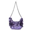 Bolso de lentejuelas para mujer, nueva moda de verano 2024, estilo occidental, gran capacidad, portátil, pequeño, con cadena, bandolera, para mujer.