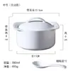 Tazón de sopa de huevo al vapor al por mayor con doble oreja y tapa resistente a altas temperaturas, tazón de sopa de cerámica para el hogar, olla de estofado, Niños Bebé cocción al vapor de agua para bebé