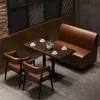 Sofá de Cabine Speakeasy de Bar Retrô Conjunto de Mesa e Cadeira para Café Casual com Música, Hot Pot, Sobremesa, Loja de Chá com Leite e Lanches