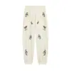 Conjunto de roupas femininas europeias e americanas transfronteiriças, popular no AliExpress, moderno top bordado de gola redonda + conjunto de calças retas bordadas