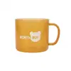 Taza de desayuno para niños, taza de PP antibacteriana con iones de plata, asa curva, fácil de agarrar para manos pequeñas, diseño de una sola pieza y previene la acumulación de suciedad