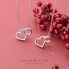 Cadena para clavícula de amor Naran que hace latir el corazón, con incrustaciones de diamantes dulces, collar con sentido de chica fresca para novia D6000