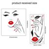 Labios rojos sexys y hermosos negros armadura roja belleza pegatinas de pared dormitorio sala de estar decoración de pared de fondo