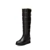 Botas de algodão, botas de lã, botas femininas de cano alto quentes de inverno, botas femininas de tamanho grande de comércio exterior, botas de neve 18813