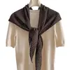 Bufanda Triangular de Punto Beige con Calados para Mujer, Chal, Chaleco, Bufanda para el Cuello, Falda de Alta Gama, Bufanda para la Cintura, Bufanda Cinturón