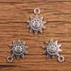 3 colores 12X 17mm aleación diy joyería gadgets steampunk engranaje dije doble cara colgante de sol