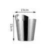 Nuevo Cubo de Champagne Elegante Cubo de Hielo de Acero Inoxidable Cubo Grande Comercial para Enfriar Vino Bar Ktv Cubo de Hielo para Vino