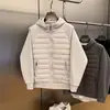 Chaqueta Nueva 2024 para Hombre y Mujer de Primavera y Otoño Chaqueta Delgada Acolchada de Algodón Cárdigan Simple Casual Suéter con Costura Chaqueta con Capucha para Pareja