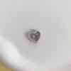 DIY liga galvanoplastia jóias acessórios atacado requintado luz de luxo amor coração rosa arco embutido pingente de pérola