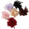 Laço de Fita de Renda Flor de Chiffon Estilo Floresta Presilha de Cabelo para DIY Elástico de Cabelo Acessório de Cabelo Corsage Acessórios Florais Femininos