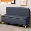 Banqueta para Cambiar Zapatos de Madera Maciza Sencilla con Respaldo Taburete de Almacenamiento Asiento para Dormitorio Almacenamiento Sofá Largo Sofá tipo Cabina Montado en Pared Tapicería Suave