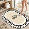 Alfombrilla de Piso de Barro Diatomeas Baño Absorbente de Agua Antideslizante Secado Rápido Felpudo de Puerta de Baño Simple Lujo Ligero Antideslizante Silencioso Alfombrilla de Piso
