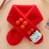 Bufanda infantil de peluche Invierno niña dragón bebé bufanda gruesa cálida niño niña dibujos animados cuello cruzado