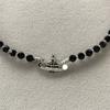 Moda Elegante Planeta Cuentas Negras Saturno Colgante Collar Estilo Ins Moda Lujo Ligero Alto Sentido del Diseño Cadena Clavícula