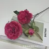 Simulación de 3 brácteas de peonía extranjera núcleo de peonía boda de peonía decoración de flores para camino de boda flor de exhibición en casa al por mayor de fábrica