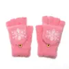 Guantes de punto de lana imitación visón para otoño e invierno, de medio dedo, con tapa táctil, para montar al aire libre, guantes cálidos de felpa, venta al por mayor