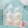 Sujetador de Verano para Niñas sin Aros, Taza Fina Moldeada, para Estudiantes de Secundaria y Preparatoria, de Dos o Tres Broches, Estilo Camisola