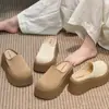 Chinelos Baotou para Mulheres, Novos Mules Slip-On Estilo Primavera 2026, Sandálias Deslumbrantes de Solado Grosso