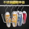 Estante secador de zapatos para alféizar de balcón, tendedero de zapatos colgante a prueba de viento, herramienta engrosada para secar zapatos, no requiere taladro, multifuncional