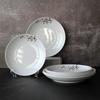 Xubaizamine Vajilla Restaurante Plato Plano Blanco Plato sin Borde Bol de Arroz Bol de Sopa Vajilla de Imitación Porcelana Fábrica Venta al por Mayor Personalización