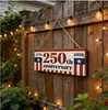Letrero de Madera del Día de la Independencia - 250 Aniversario de los Estados Unidos - Decoración Colgante para Hogar, Puerta, Ventana, Patio