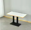 Conjunto de Mesa e Cadeiras para Refeição Rápida Combinação Hotel Restaurante Lanche Catering Mesa Comercial Loja de Chá com Leite Café Mesa Redonda Quadrada Pequena