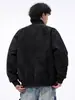 Marca Americana de Moda Transfronteriza Chaqueta Motociclista Desestructurada de Piel Sintética Ropa de Abrigo para Hombres y Mujeres Retro Holgada Versátil Chaqueta Casual para Pareja