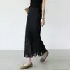 Falda de Lunares Negros para Mujer, Tendencia Verano 2026 Nueva Moda Versátil Falda de Línea A