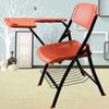 Silla de capacitación plegable con tablero de escritura, silla de conferencia, escritorio y silla para computadora para personal y estudiantes, silla de oficina transpirable de malla integrada