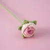Rosas Terminadas Tejidas a Mano con Hilo para Decoración del Hogar, Nomeolvides, Margaritas Pequeñas, Rosas Burbuja, Flores Artificiales de Alta Calidad
