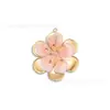 Colgante de Flor Mariposa con Alambre de Acero Inoxidable Envuelto y Perlas Hechas a Mano Accesorios para Joyería de Aretes Broche Anillo DIY