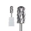 Cabeza cilíndrica de acero de tungsteno de color natural para esmalte de uñas máquina de esmalte de uñas cabeza de repuesto broca de acero de tungsteno para uñas