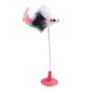 Juguete para gato ventosa gato ticker simulación ratón gatito varilla larga juguete para gato auto-Hola resistente a mordiscos suministros para gato
