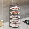 Estante de almacenamiento para bandejas de preparación de cocina, estante de preparación multicapa para uso doméstico, escurridor de platos multifuncional para escurrir y almacenar ingredientes