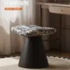 Taburete de tocador de estilo medieval para dormitorio, Silla giratoria retro para tocador, No ocupa espacio, Taburete de tocador de lujo ligero y de alta gama