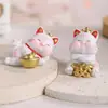 Adornos de Gato Lucate Entrada del Hogar Escritorio Adornos de Resina Decoraciones de Escritorio para Oficina Bendición de Casa Nueva Ceremonia de Inauguración